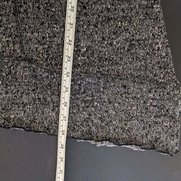 Sno Skins Size M Gray Black Cowl Neck Semi Sheer Asymetrical Sweater - Picture 7 of 7